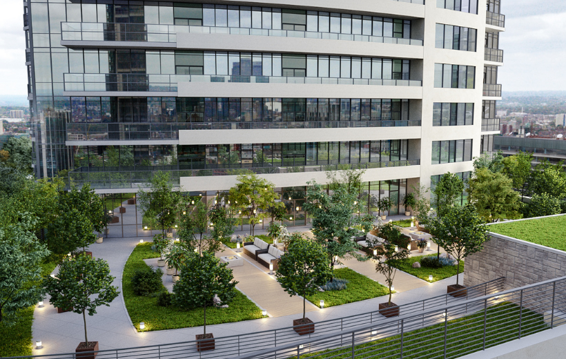 Building with garden terrace