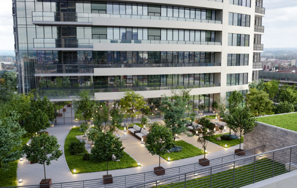 Building with garden terrace